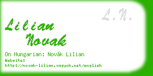 lilian novak business card